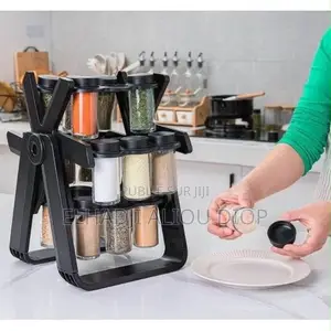 Organisateur D’épices 18 Pots Avec Support – À Vendre
