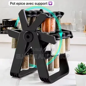 Organisateur D’épices 18 Pots Avec Support – À Vendre