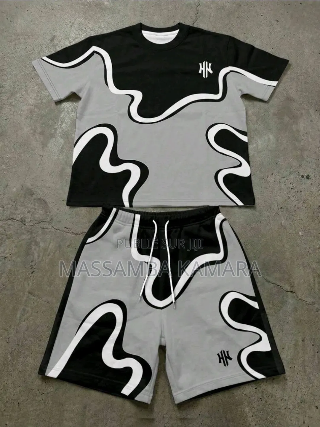 Ensemble Streetwear Wave Bicolore (T-Shirt + Short)