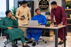 Qamis Col Chemise Manches Poignets Avec Pantalon