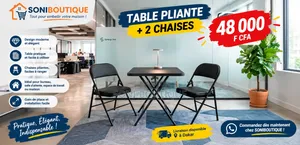 Table Pliable Et 2 Chaises