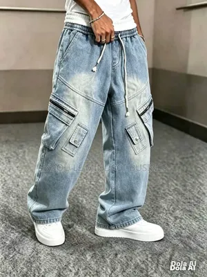 Bas Large Cargo Jogging Jeans Fermeture Disponible