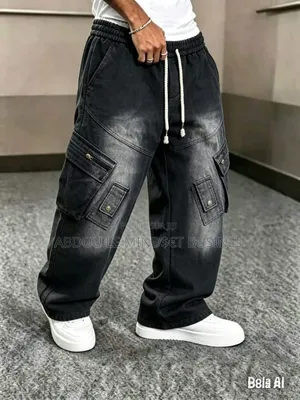 Bas Large Cargo Jogging Jeans Fermeture Disponible