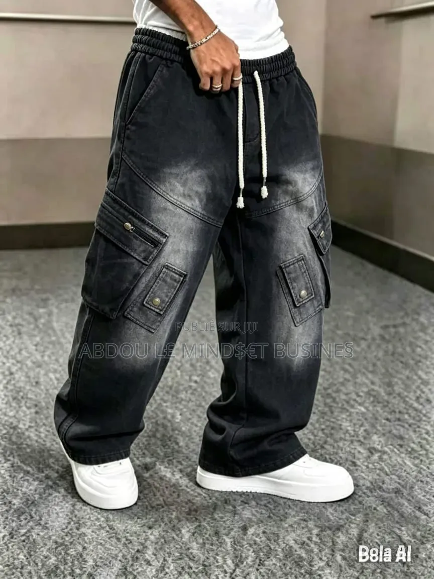 Bas Large Cargo Jogging Jeans Fermeture Disponible