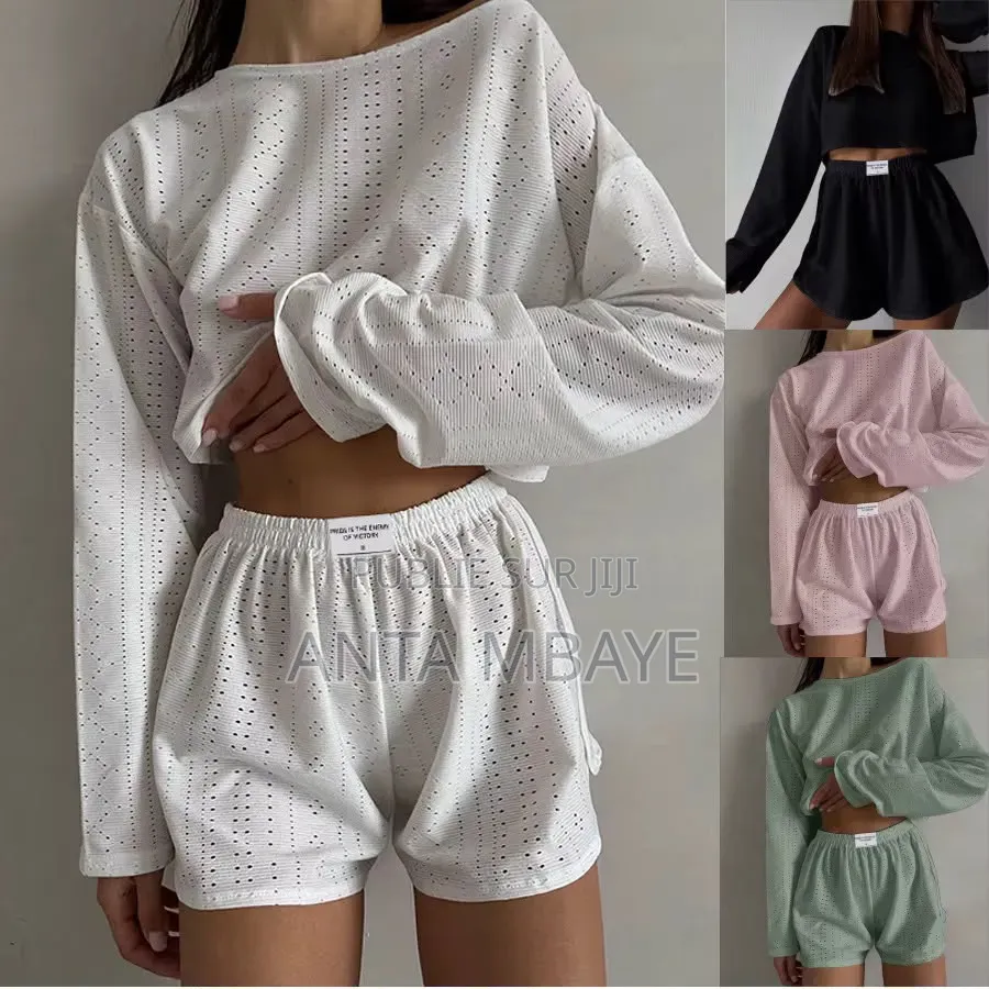 Pijama Short Et Manche Longue