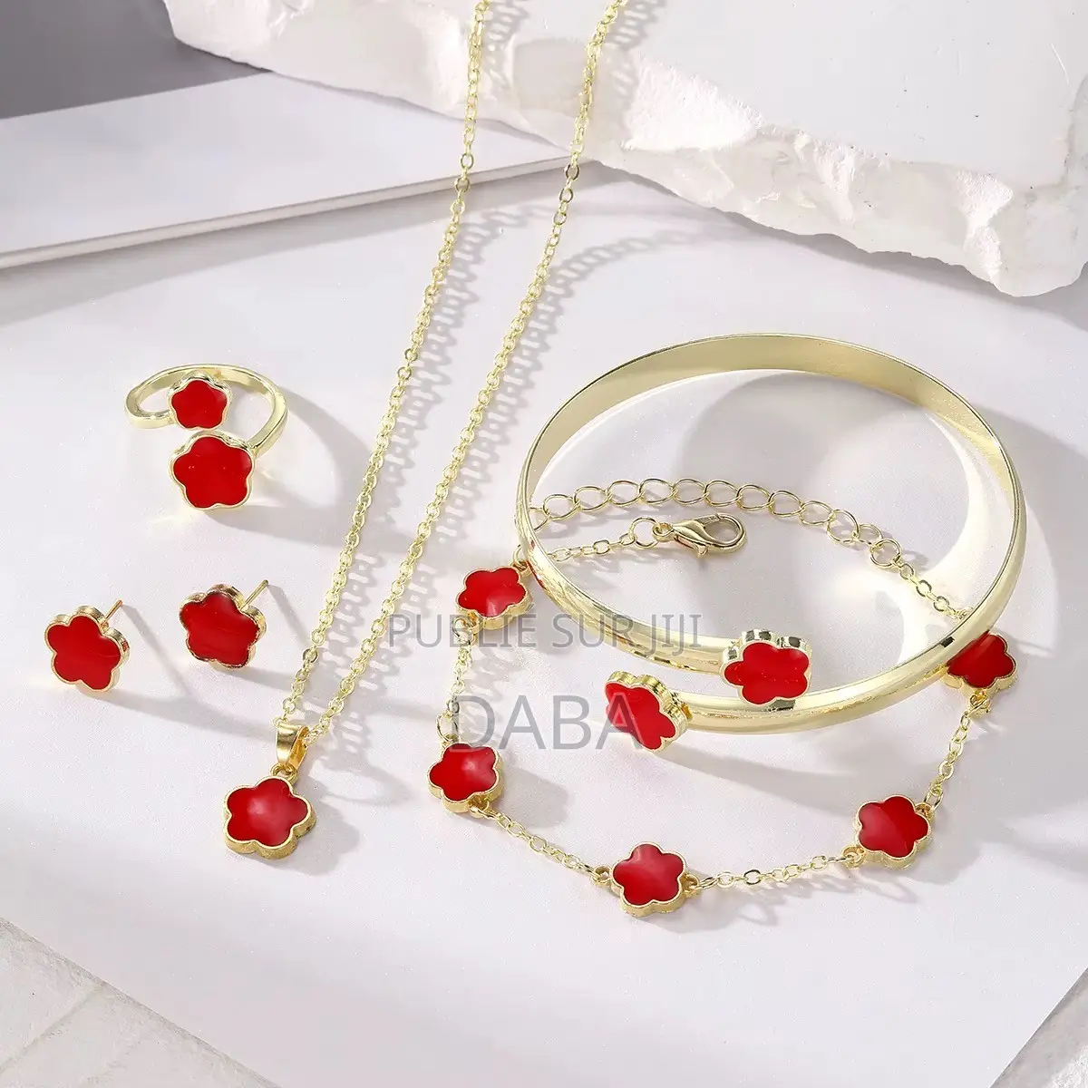 Ensembles Bracelets Collier Fétiche Bague Et Boucles D’oreilles 