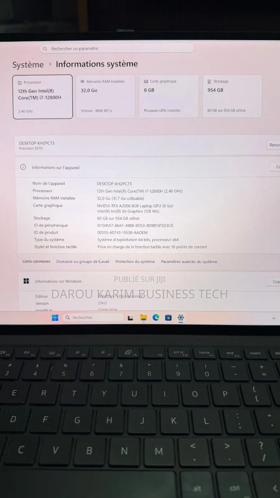 Nouveau Dell Precision 5570 32GB Intel Core i7 SSD 1T