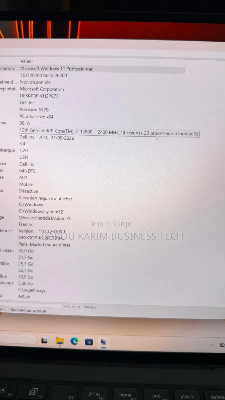 Nouveau Dell Precision 5570 32GB Intel Core i7 SSD 1T