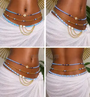 Baya 3 Pièces Bleu Ciel Et Doré – Élégant Et Chic