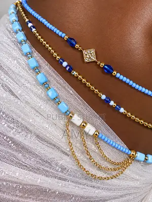 Baya 3 Pièces Bleu Ciel Et Doré – Élégant Et Chic