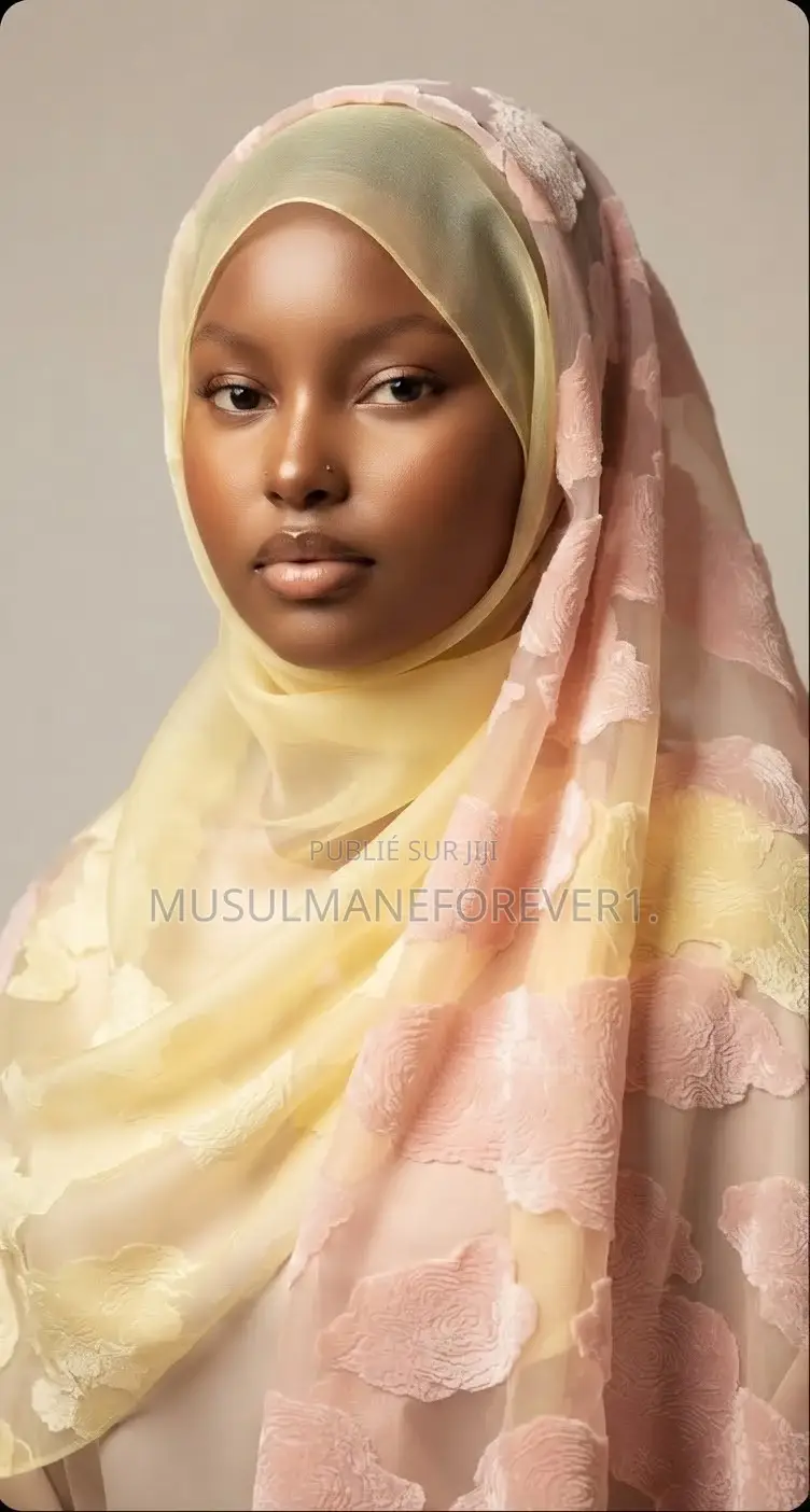 Nouveau Foulard Tendance Haut De Gamme en Organza Aux Couleurs Pastel
