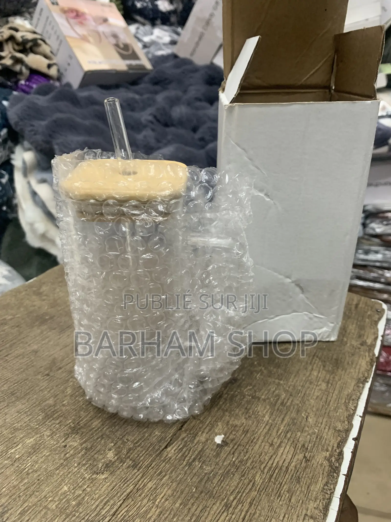 Tasse À Smoothie en Verre Avec Couvercle