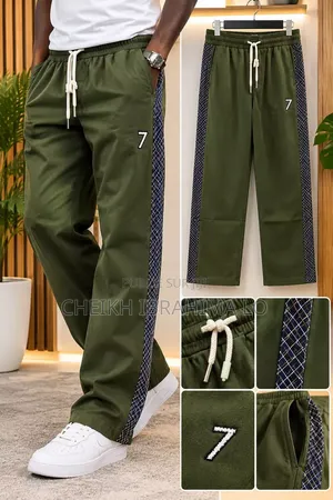 Pantalon Coton Bas Large Et T-Shirt Big Size
