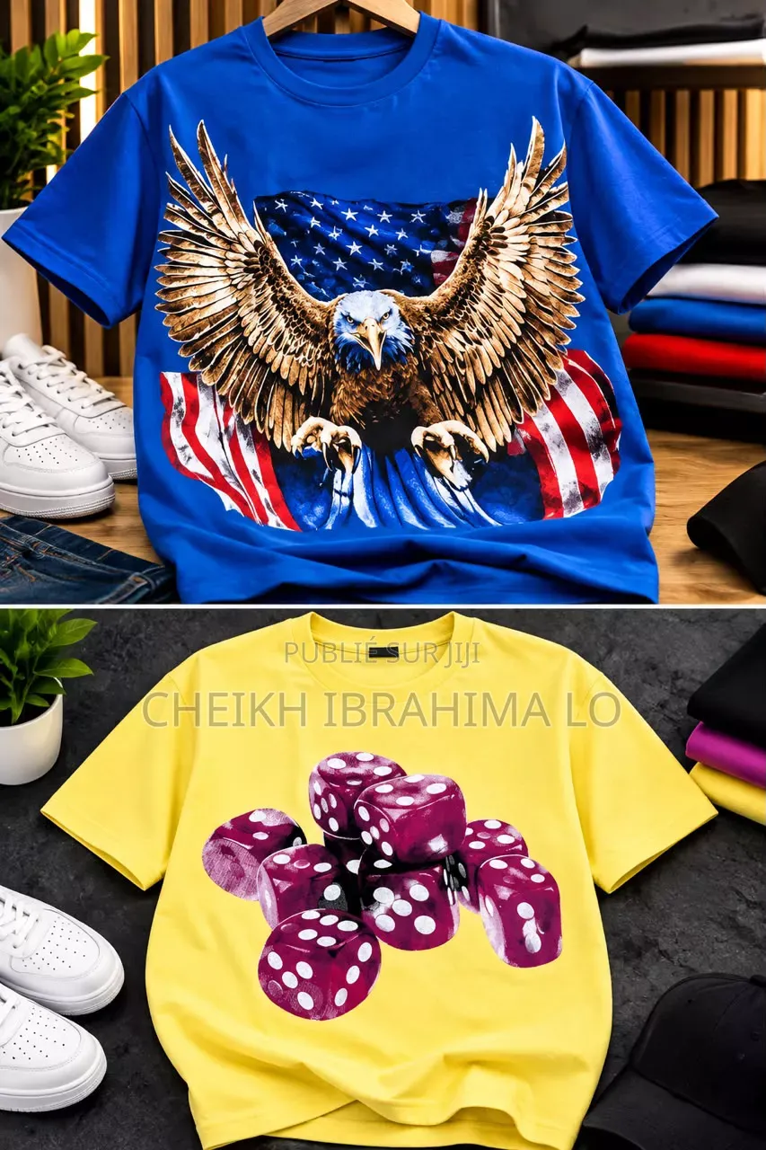 Pantalon Coton Bas Large Et T-Shirt Big Size