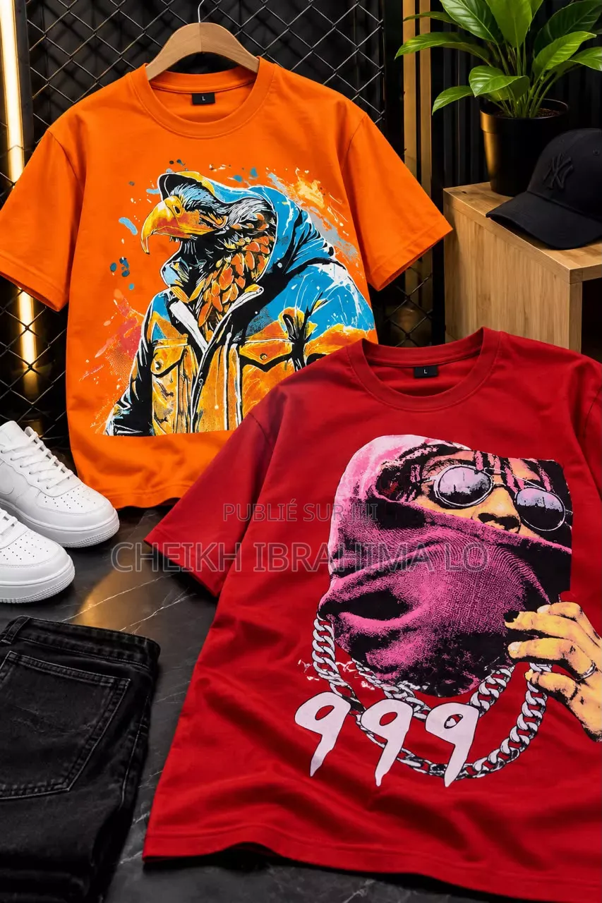 Pantalon Coton Bas Large Et T-Shirt Big Size