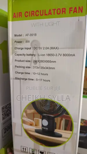 Ventilateur Rechargeable 12" Air Flux