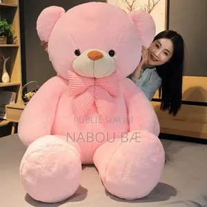 Grand Ours en Peluche Géant Avec Nœud