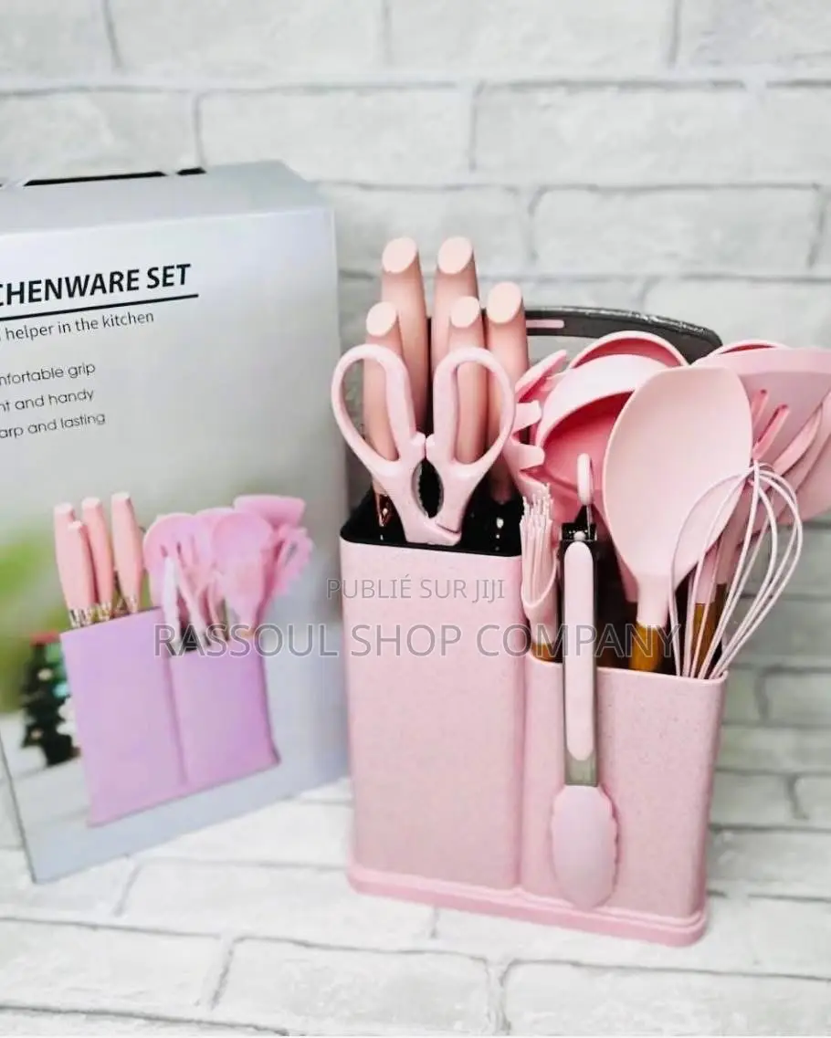 Ensemble Spatule 19 Pièces Avec Planche À Découper en Silicone