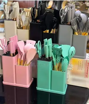 Ensemble Spatule 19 Pièces Avec Planche À Découper en Silicone