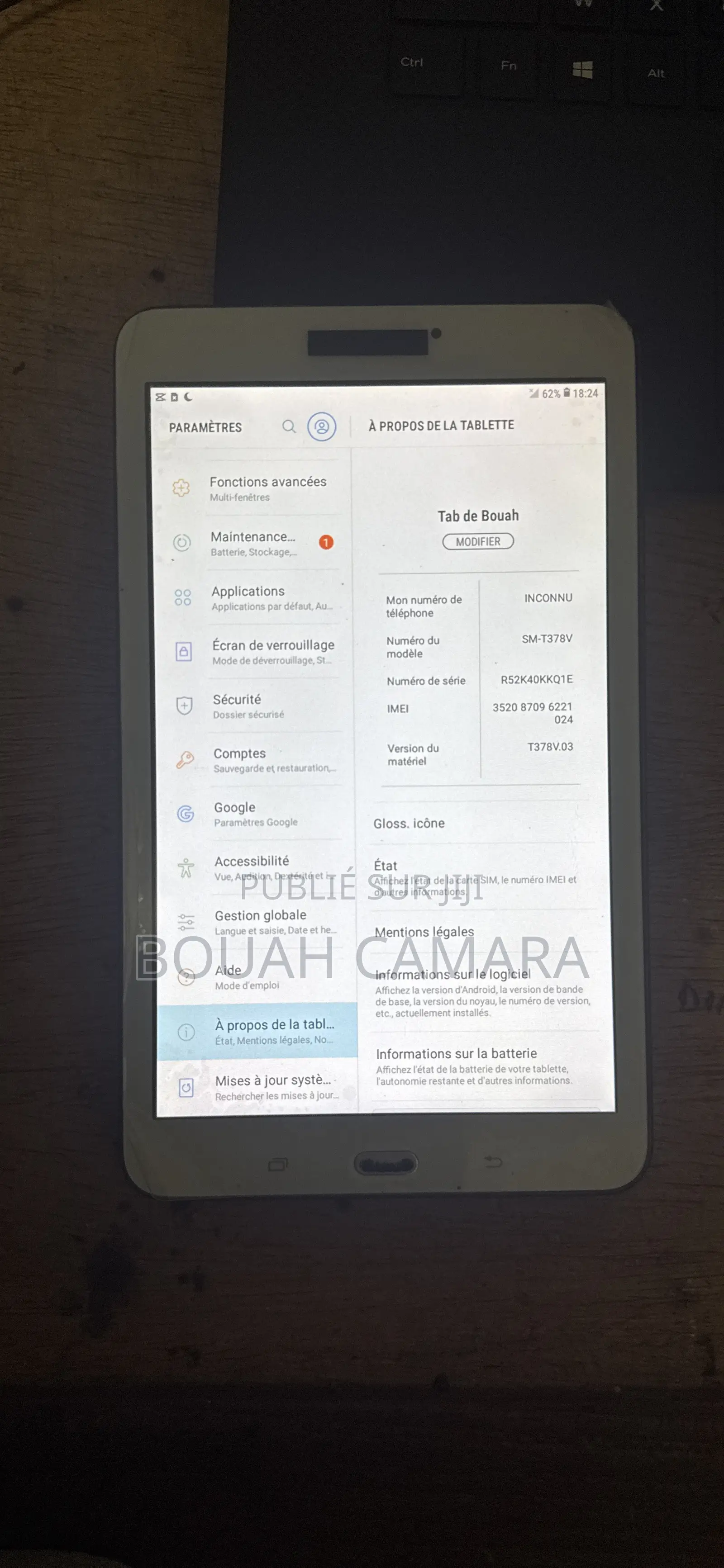 Samsung Galaxy Tab E 8.0 32 GB Autre