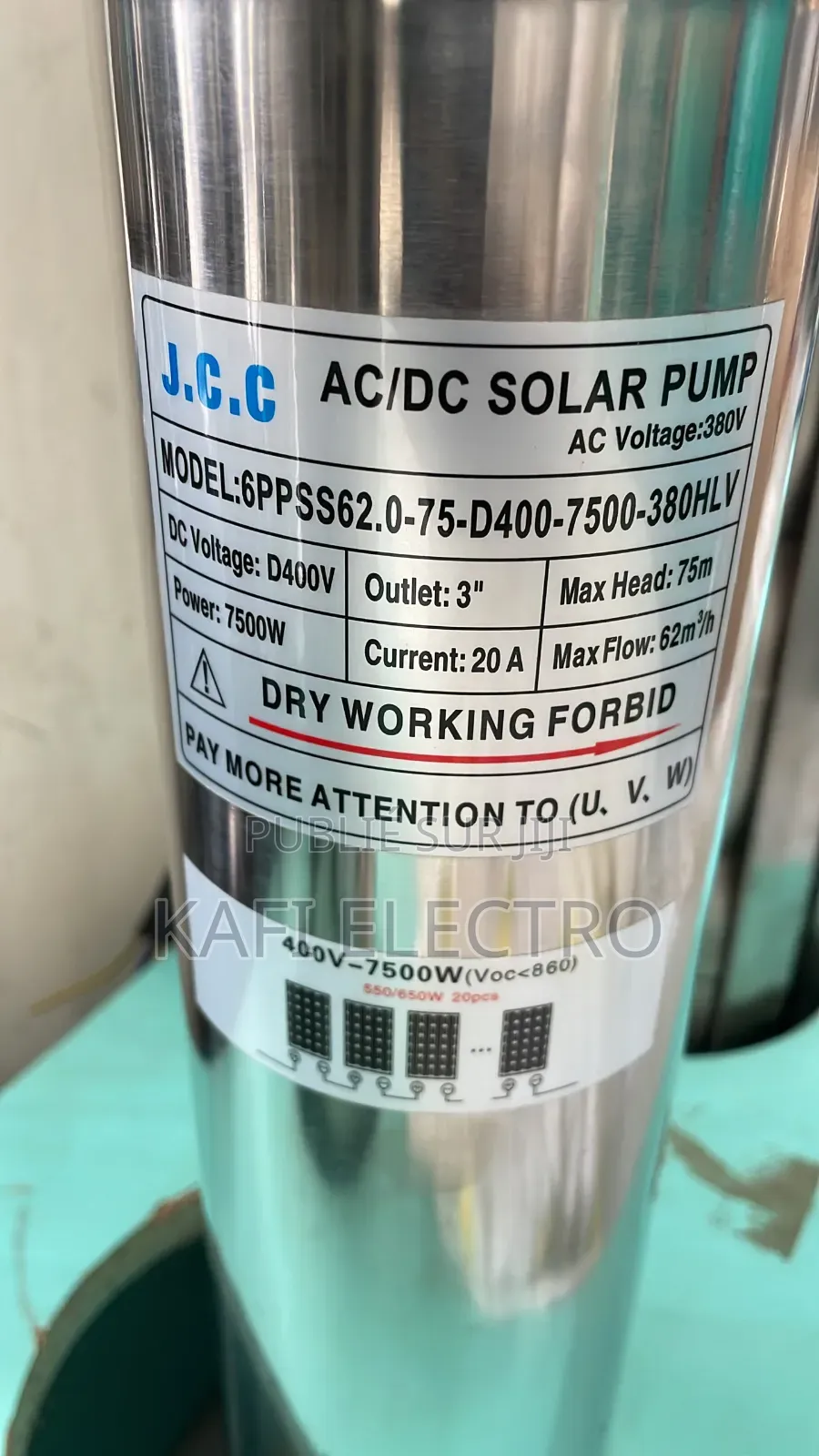 Pompe Immergée Solaire AC DC