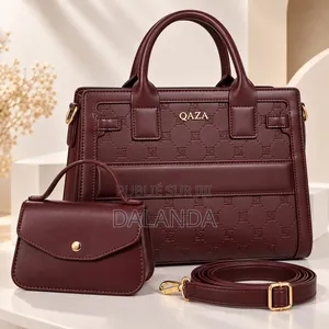 Ensemble Sac À Main QAZA Bordeaux – 28cm