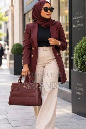 Ensemble Sac À Main QAZA Bordeaux – 28cm