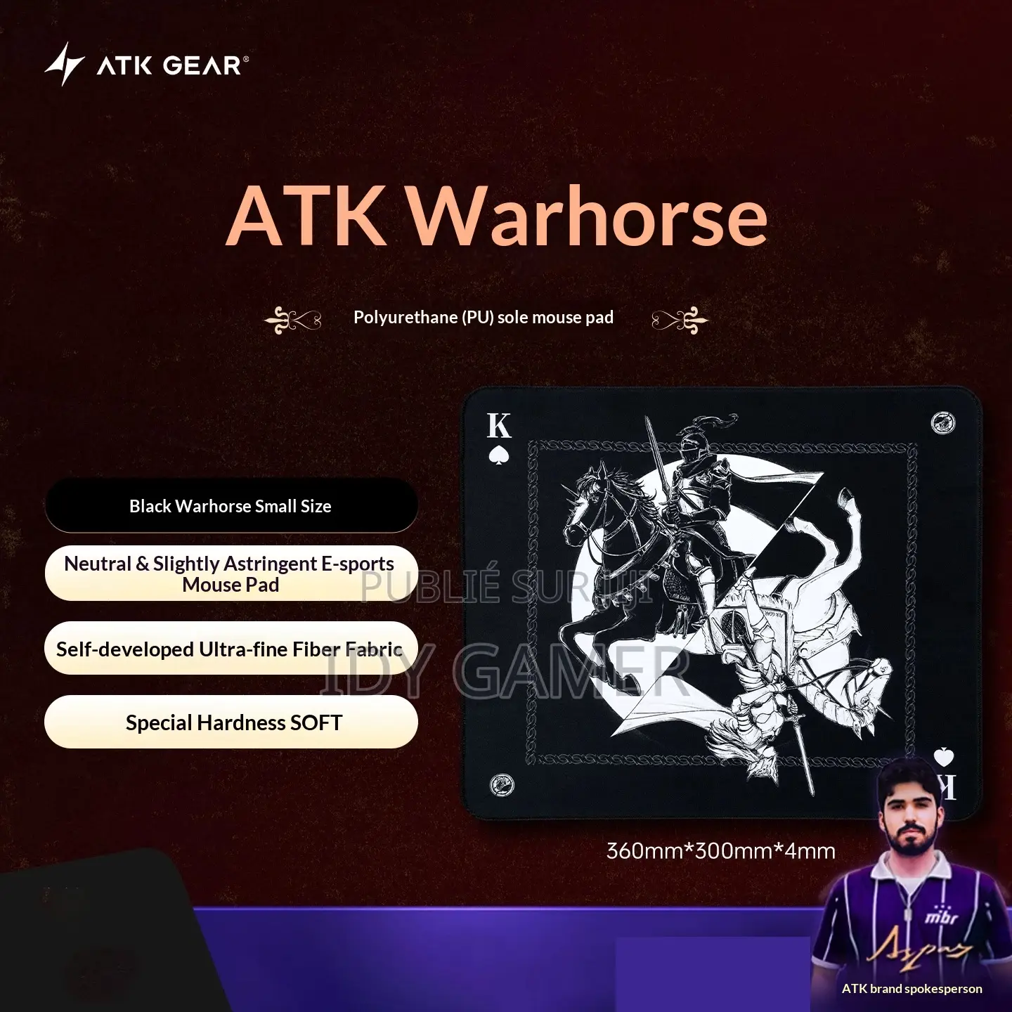 Tapis De Souris ATK Warhorse Edition Black