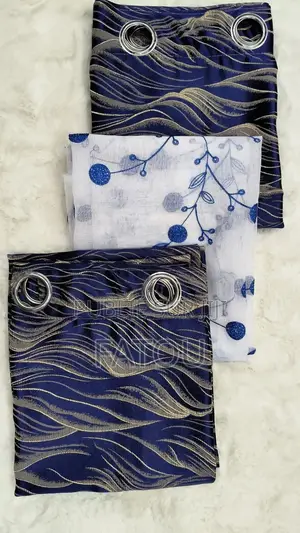 Lot De 3rideaux Luxe Modèle Royal