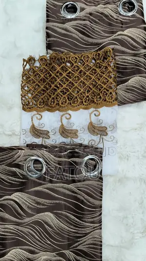 Lot De 3rideaux Luxe Modèle Royal