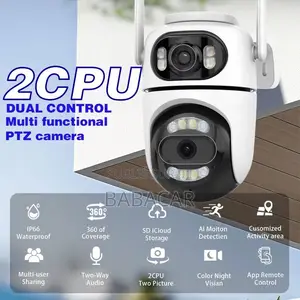 Caméra De Surveillance WiFi Extérieure Double Objectif 4M PTZ Étanche