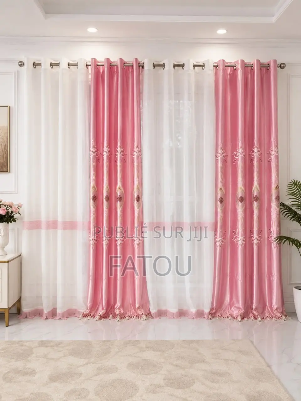 Lots De 4pieces Rideaux Luxe