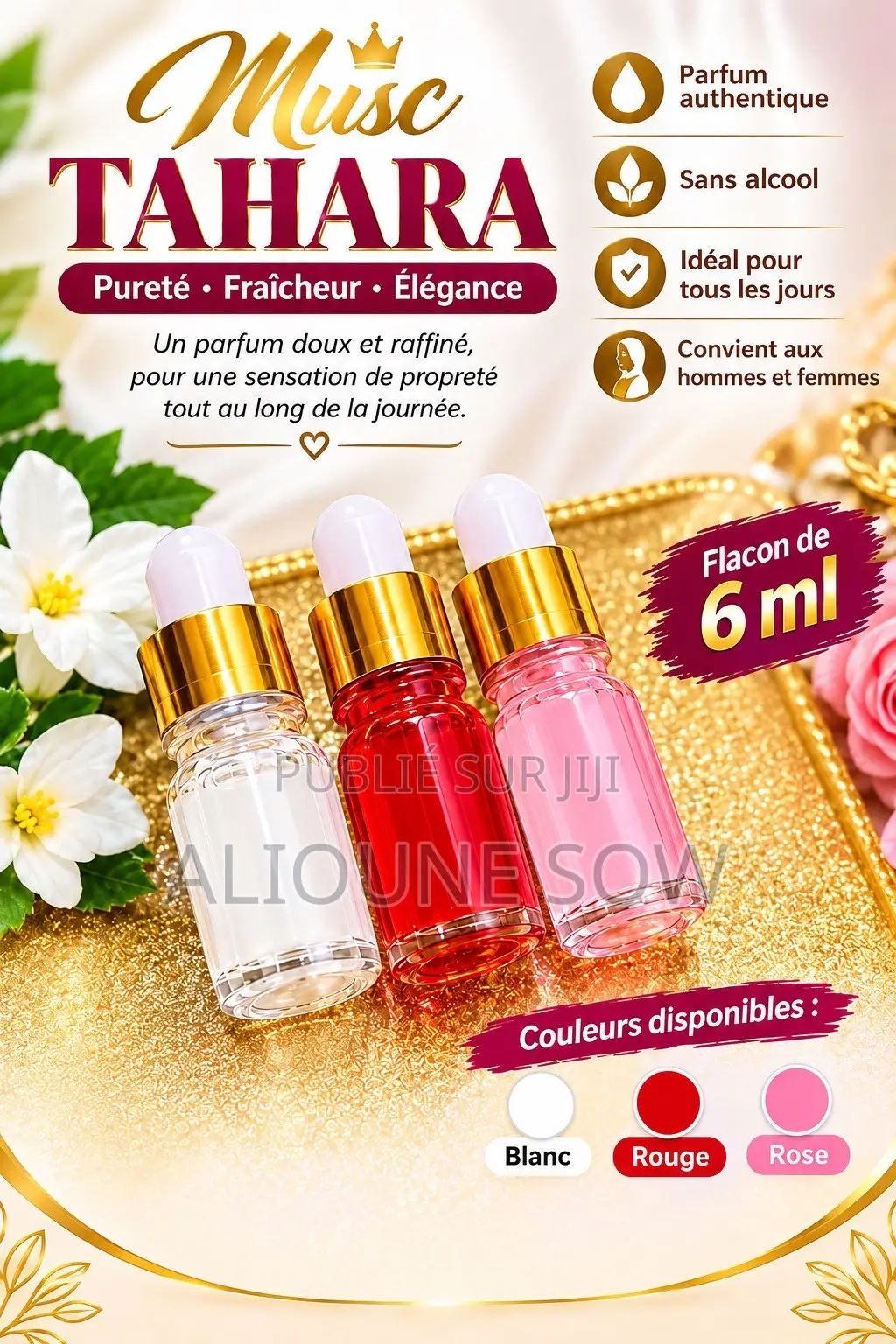 Flacons De 6ml De Musc Tahara