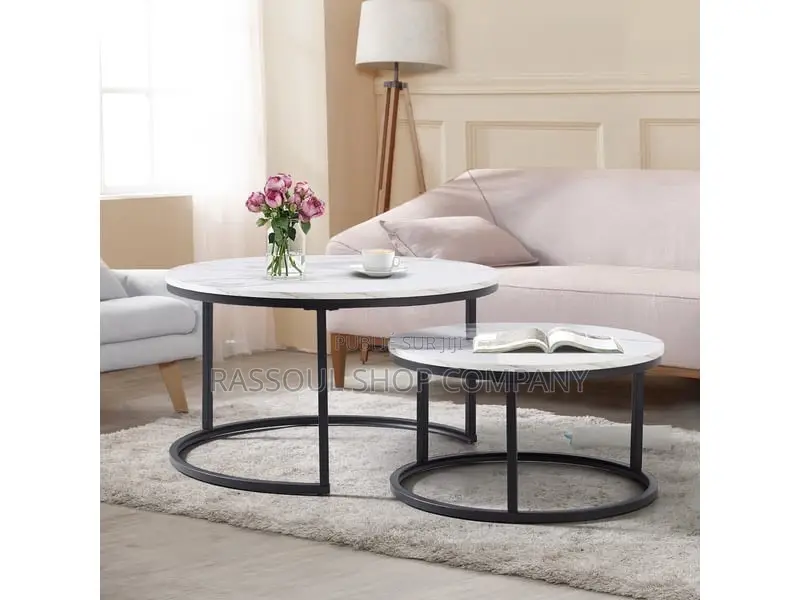 Table 2 Pièces Marbre en Verre Prix:20000f Contact WhatsApp