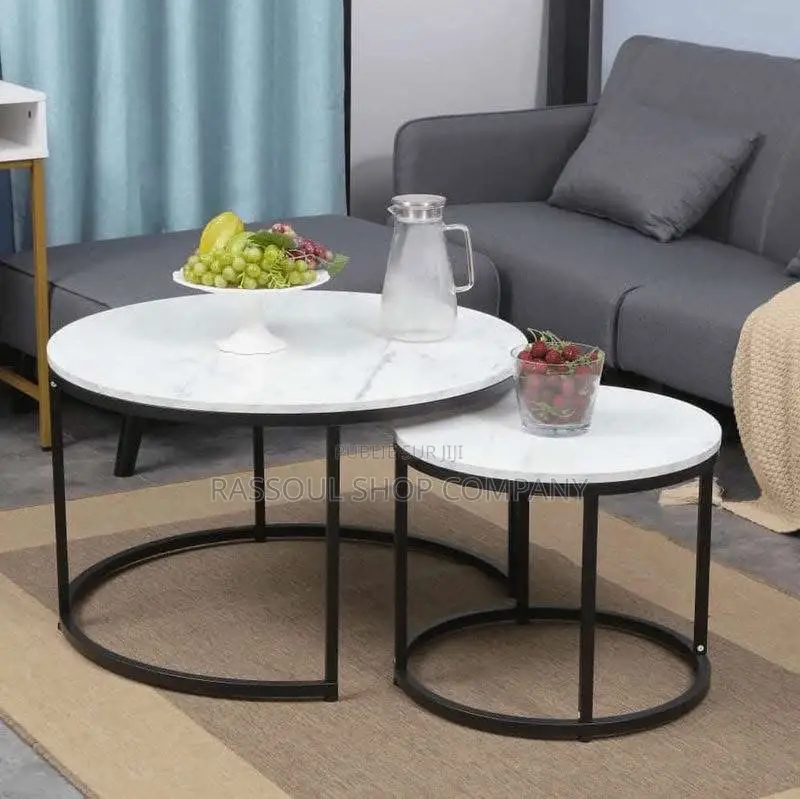 Table 2 Pièces Marbre en Verre Prix:20000f Contact WhatsApp