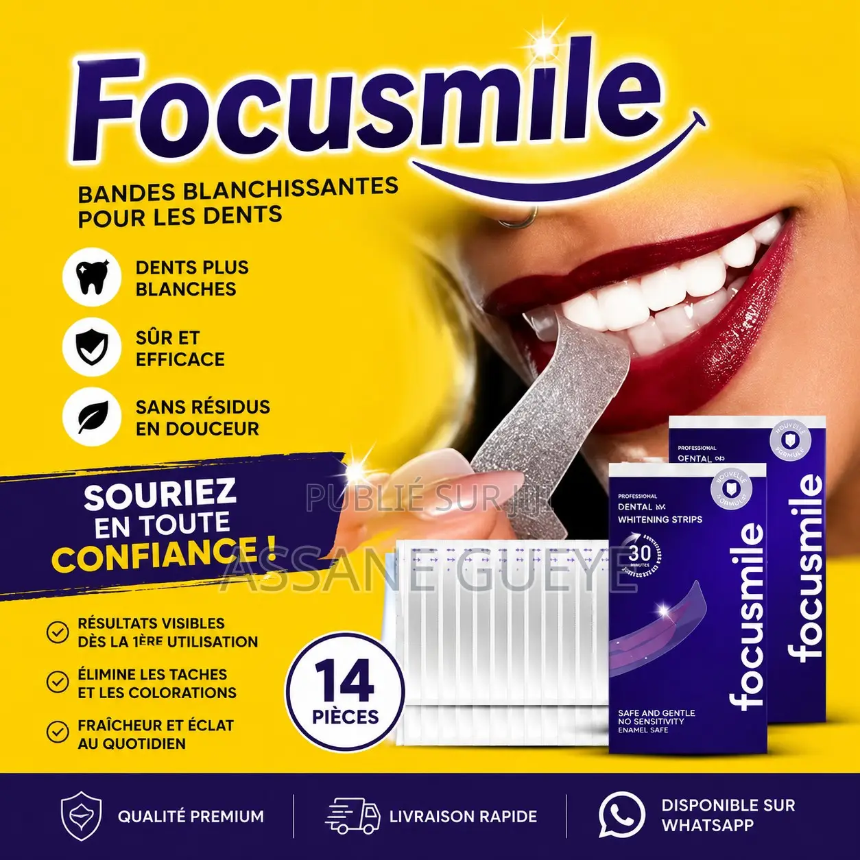 SMILE KIT — BANDES BLANCHISSANTES Nouveau ! Sourire Éclatant Band
