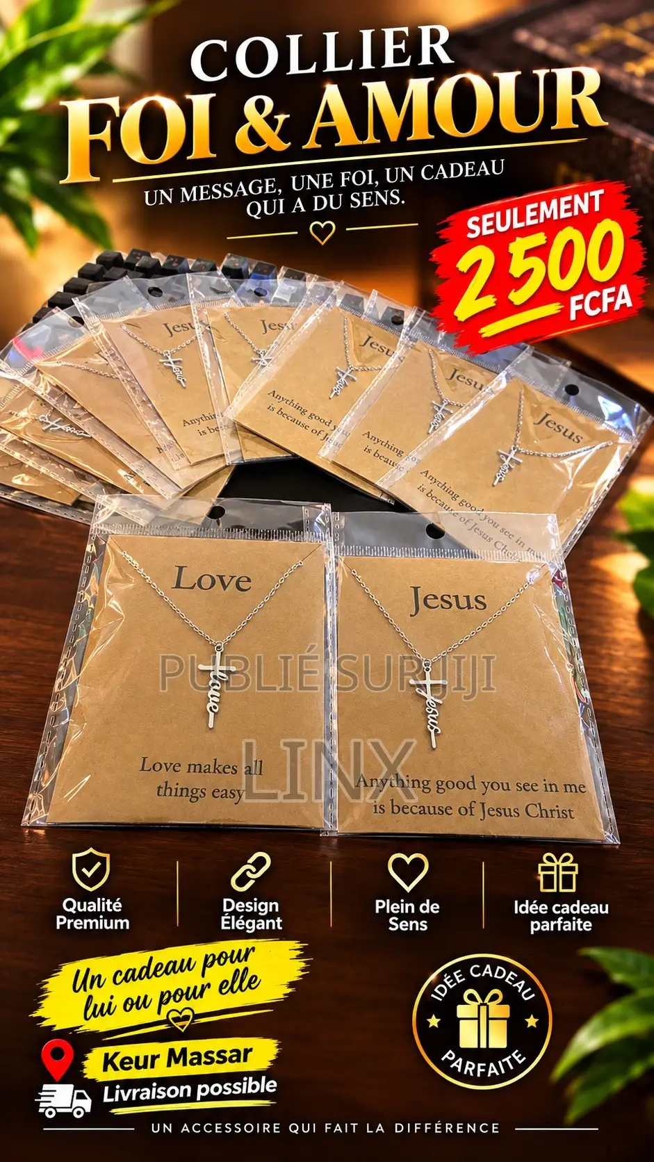 Collier Croix Inoxydable Jésus