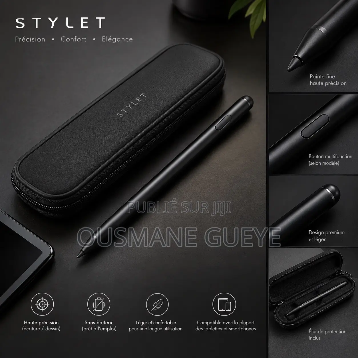 Stylet Numérique Élégant, Va Utilisable Sur Tablette Et iPhone .