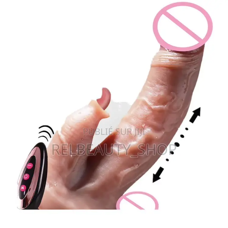 Gode Réaliste Sans Fil Avec Télécommande, Pénétration Et Léchage
