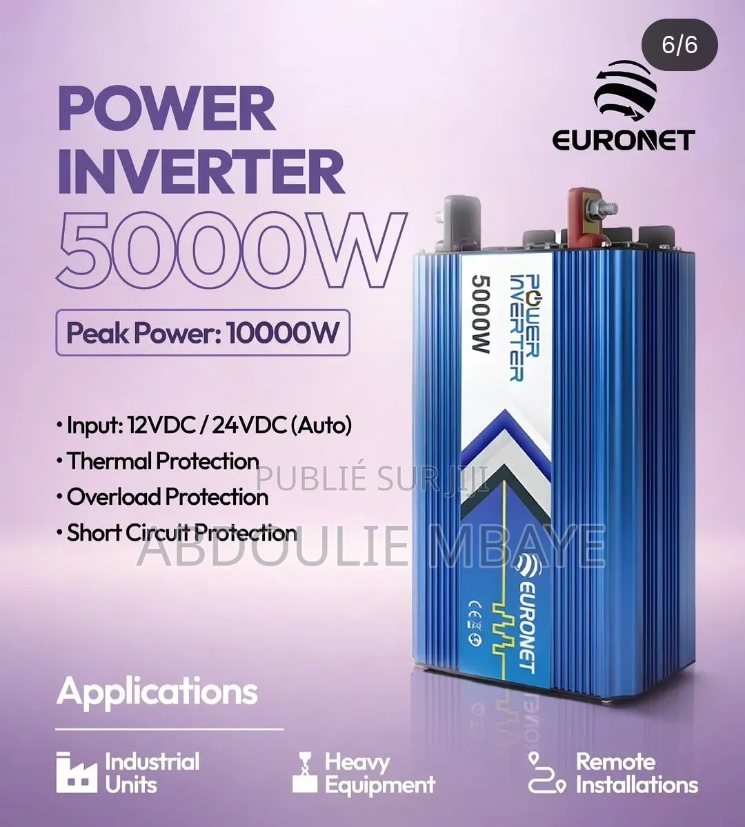 Onduleur Euronet 5000w 12v24v