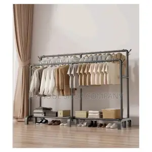 Penderie Double Barre en Fer Pour Vêtements Et Chaussures Prix: 7000f
