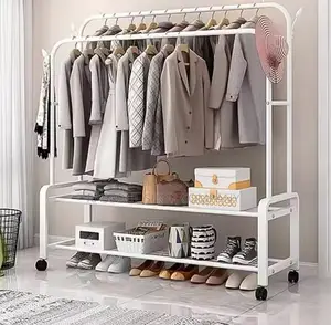 Penderie Double Barre en Fer Pour Vêtements Et Chaussures Prix: 7000f