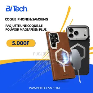 Coque Magnétique en Cuir Premium Avec MagSafe – Pour Samsung iPhone