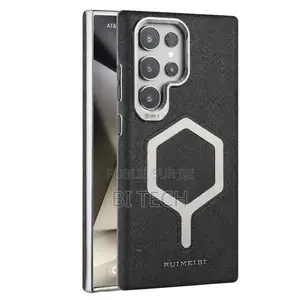 Coque Magnétique en Cuir Premium Avec MagSafe – Pour Samsung iPhone