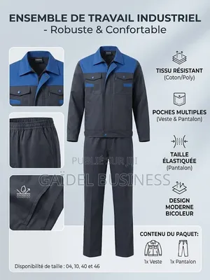 ​Ensemble De Travail Industriel Bicolore (Veste + Pantalon