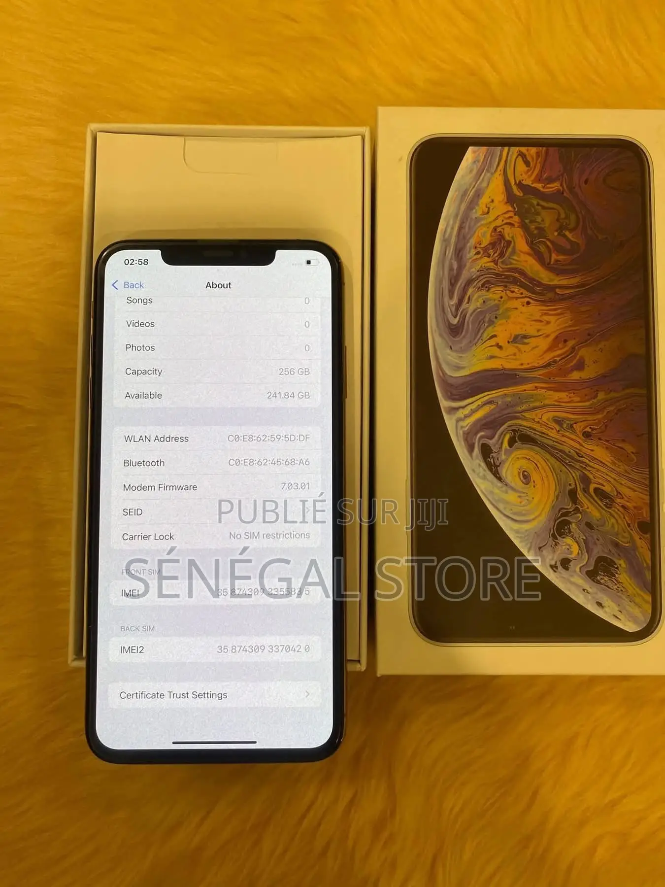 Nouveau Pomme iPhone XS Max 256 GB Doré