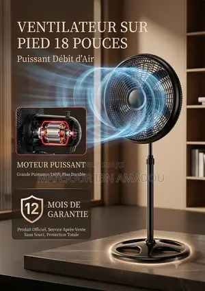 Ventilateur Sur Pied Yaki – 16 Pouces