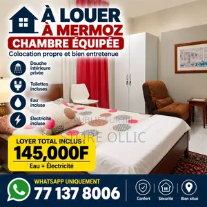 Chambre Équipée À Mermoz — Pour Étudiant / Stagiaire / Pro