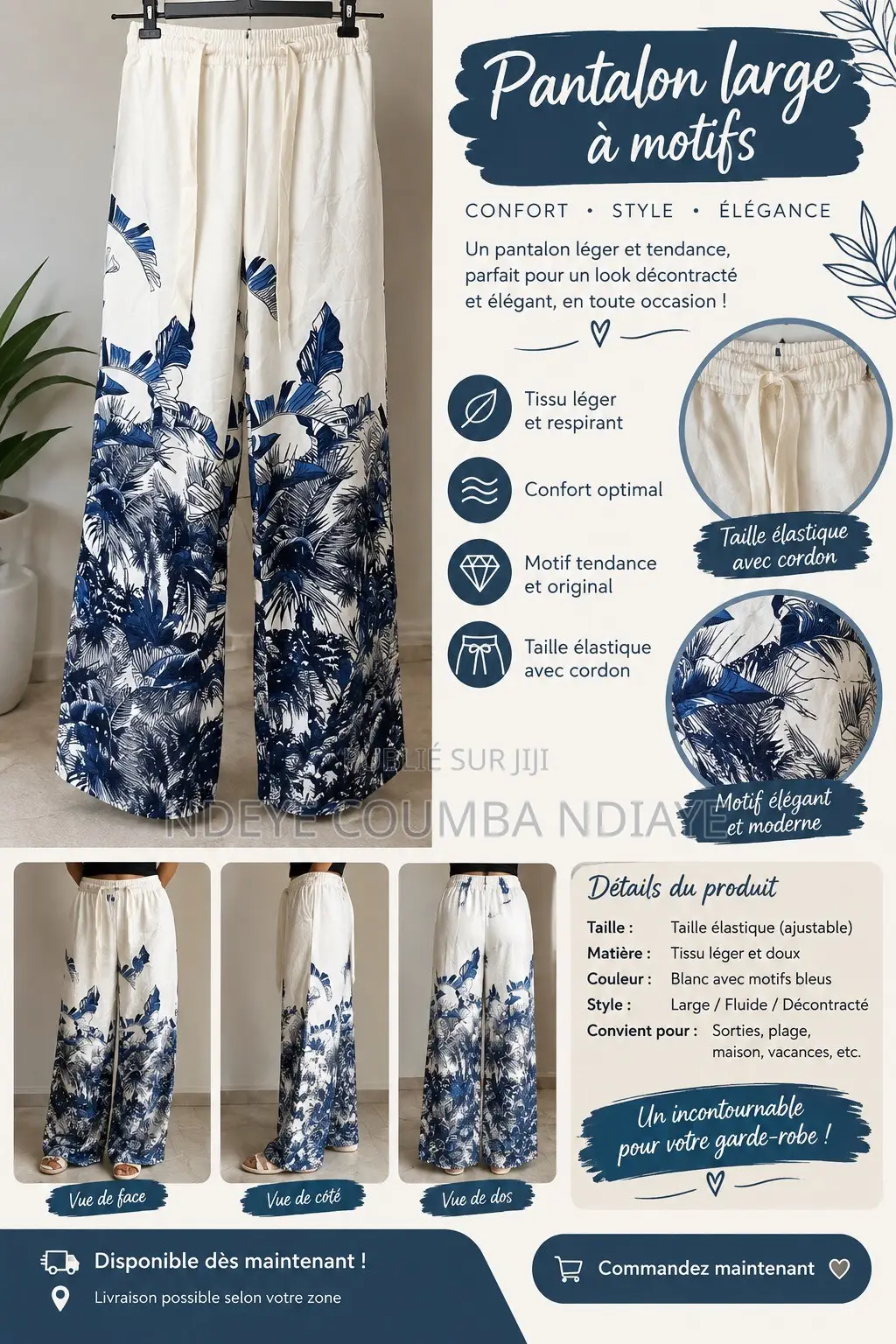 Pantalon Large