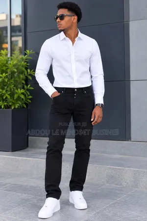 Ensemble Chemise Jeans Très Classe Disponible
